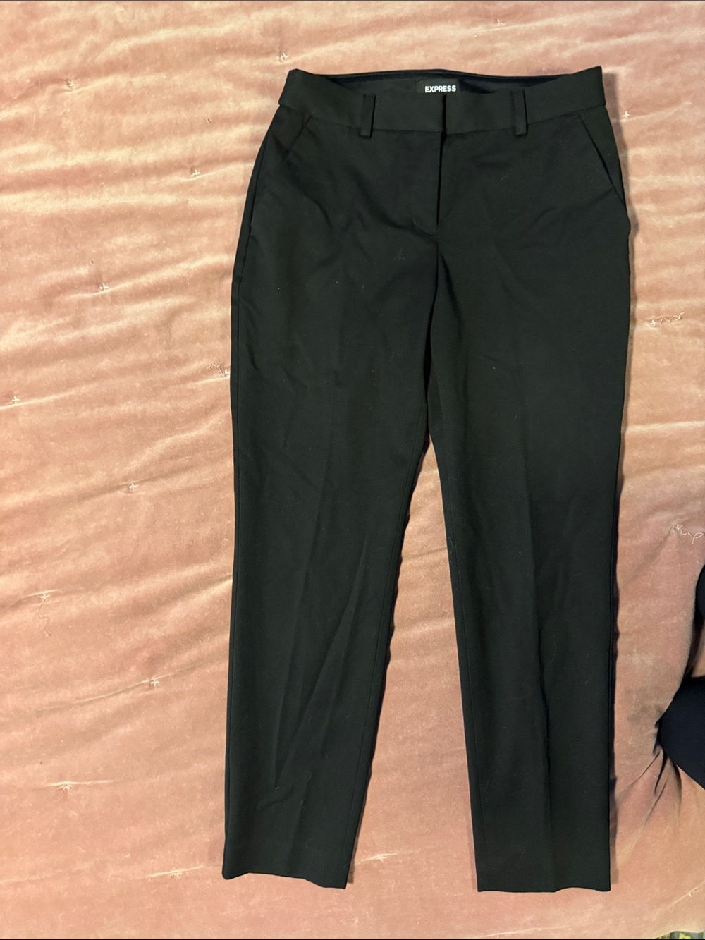 Express Black Slim Straight Trousers
